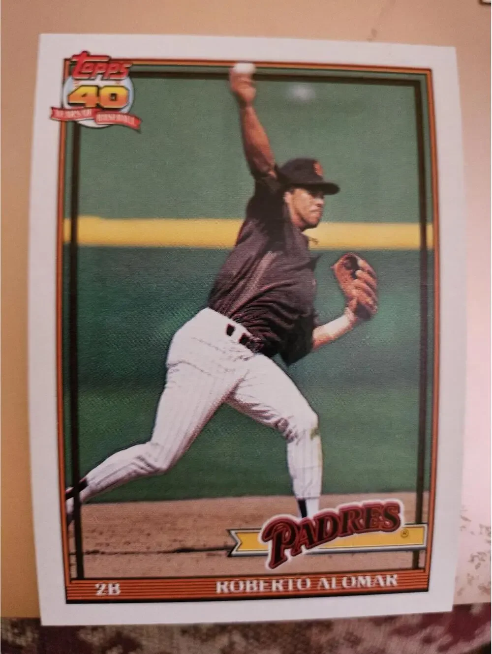 Roberto Alomar #315 Topps 1991 Baseball Card (San Diego Padres) E